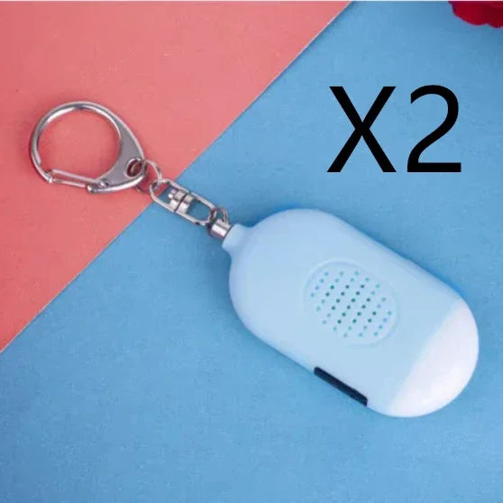 compact rechargeable safety alarm keychain with light for travel