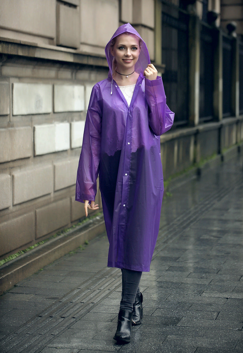 Transparent Waterproof Raincoat | Lightweight Windproof Adult Rain Poncho