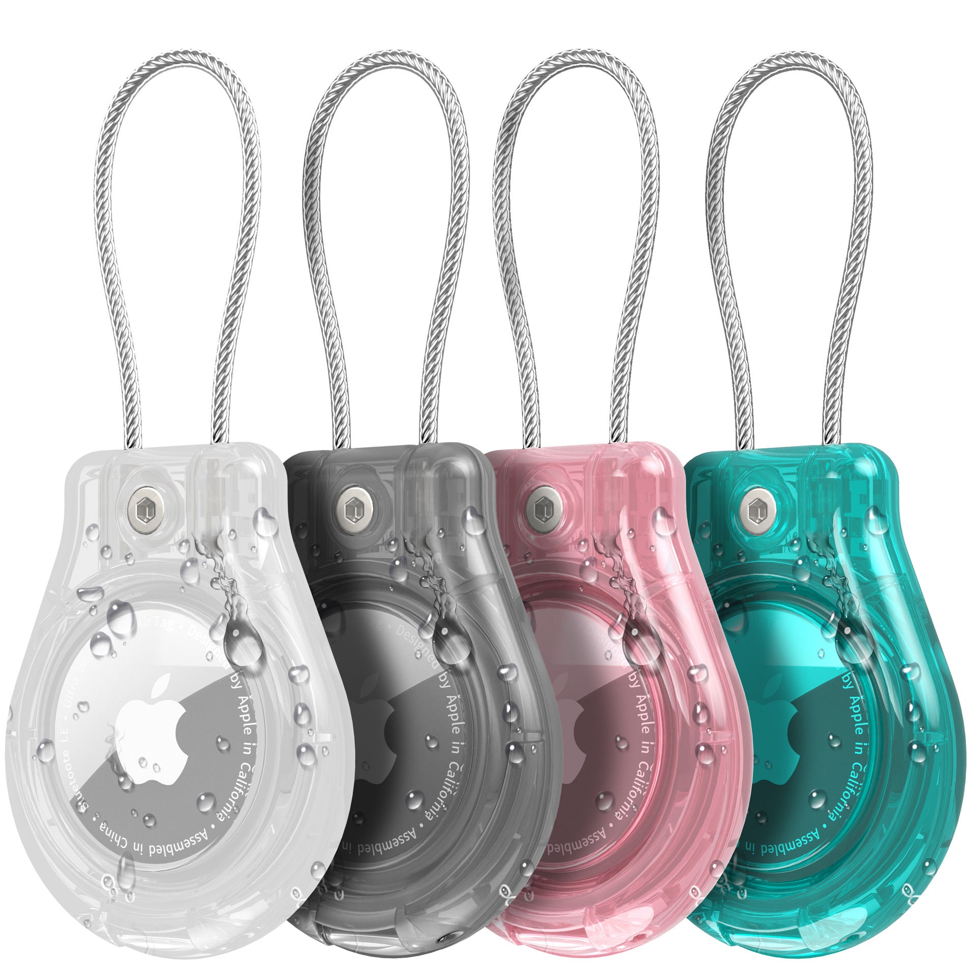 Waterproof AirTag case with durable PC shell and chain