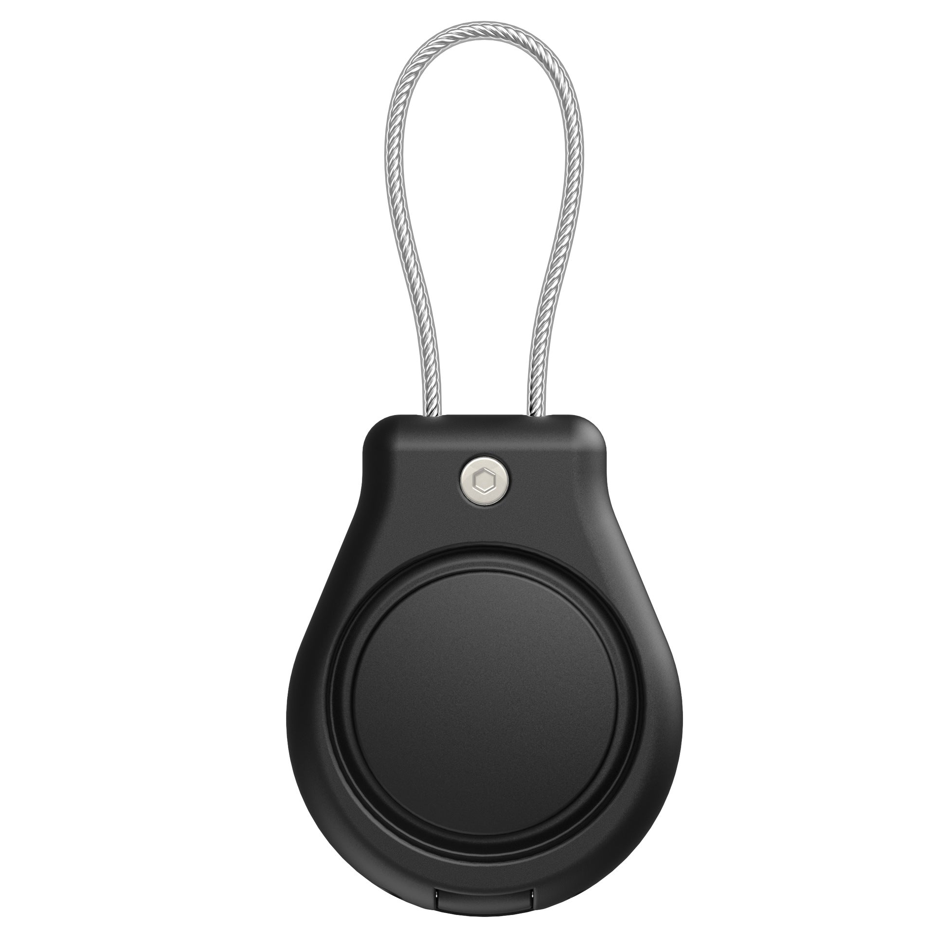 AirTag holder with metal chain for travel and personal belongings