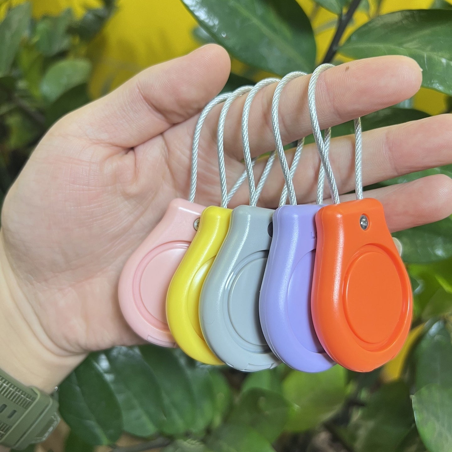 Waterproof AirTag protective case with metal necklace chain