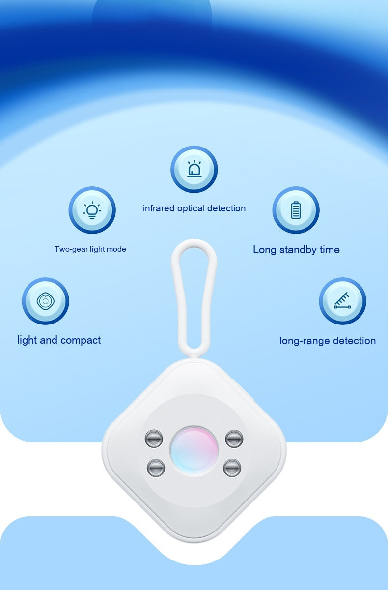 Compact hidden camera detector for vacation rentals