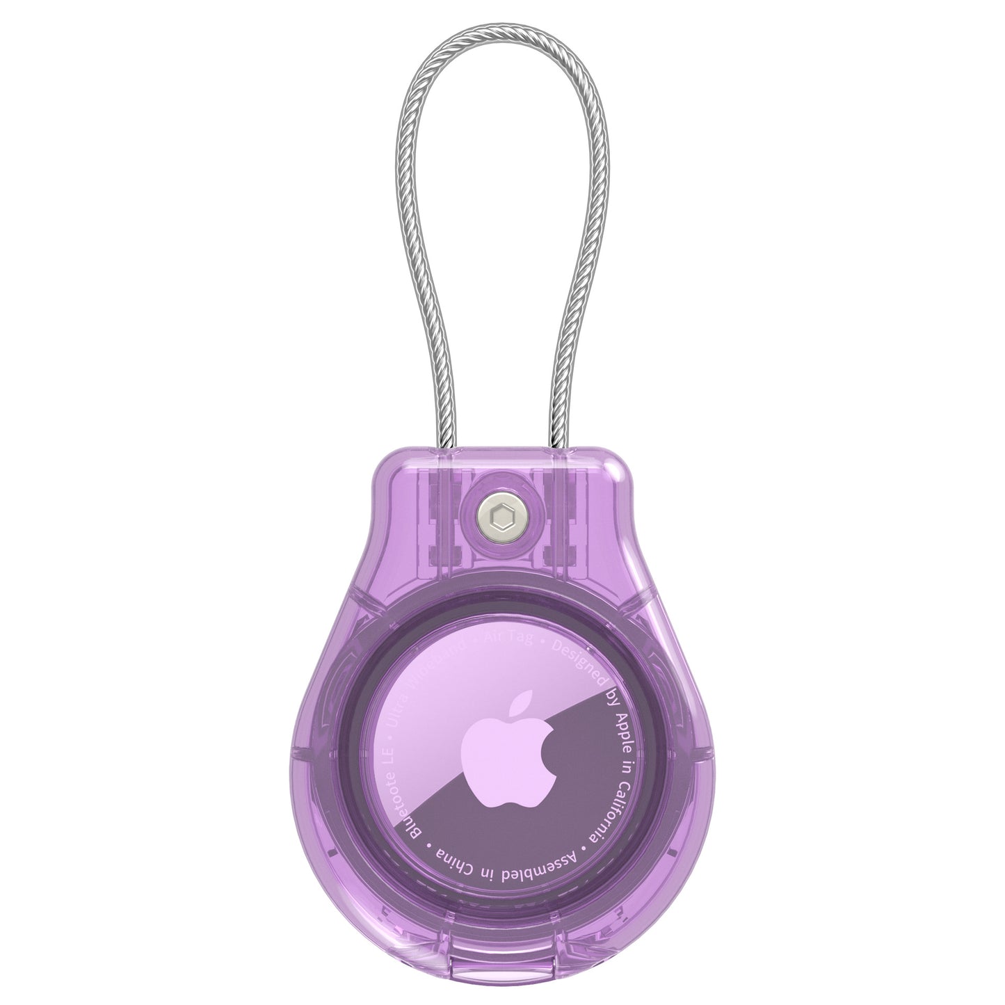 Apple AirTag waterproof protective case with metal necklace chain