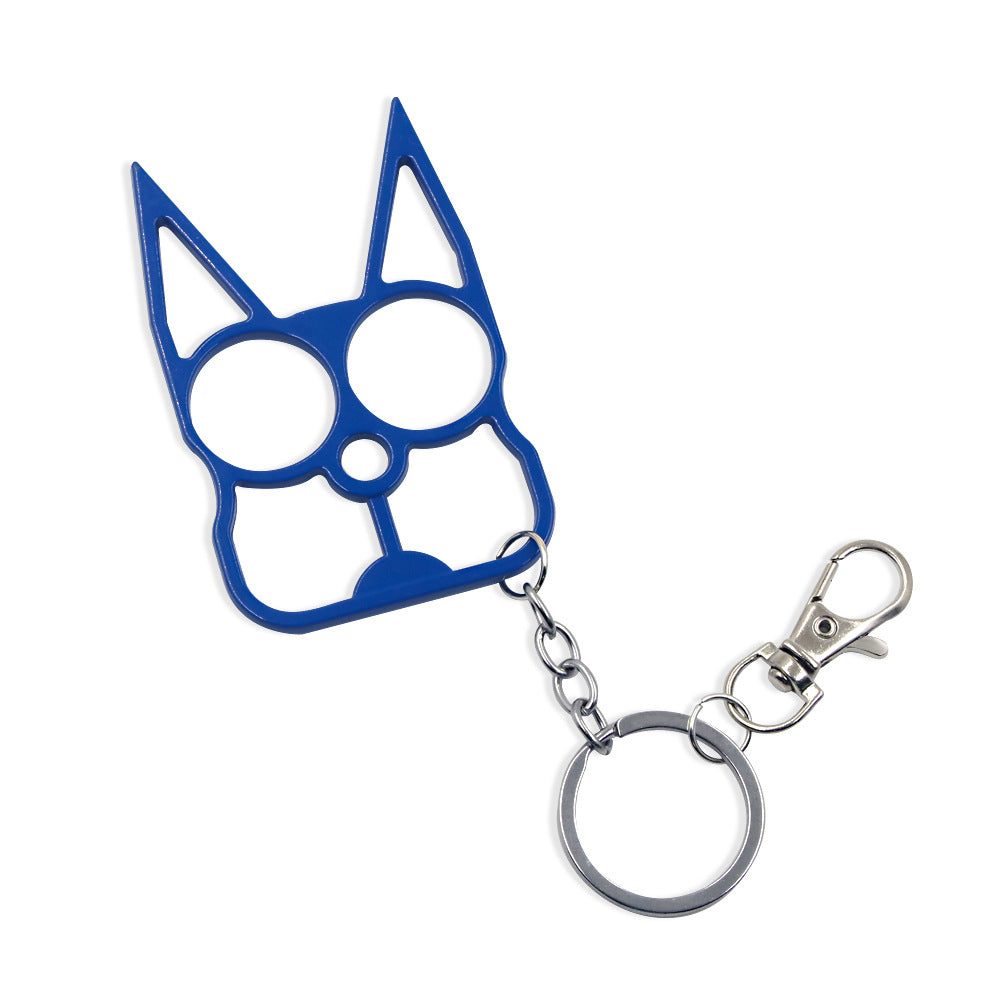 Cat-shaped emergency keychain for travel and vehicle safety