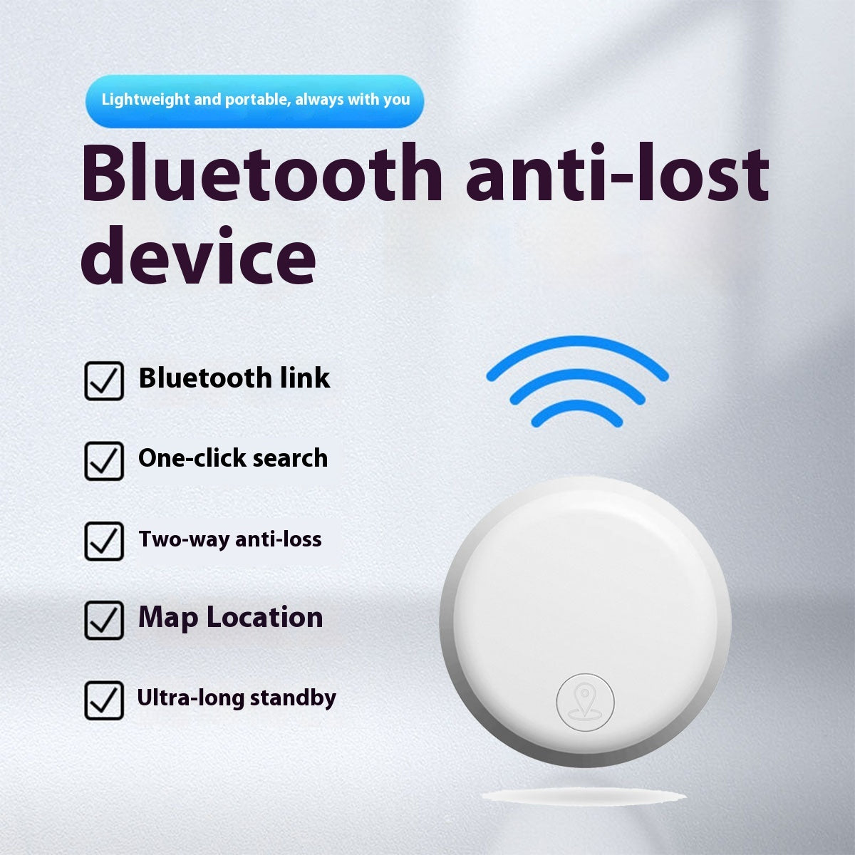 White AK-28C smart Bluetooth locator device