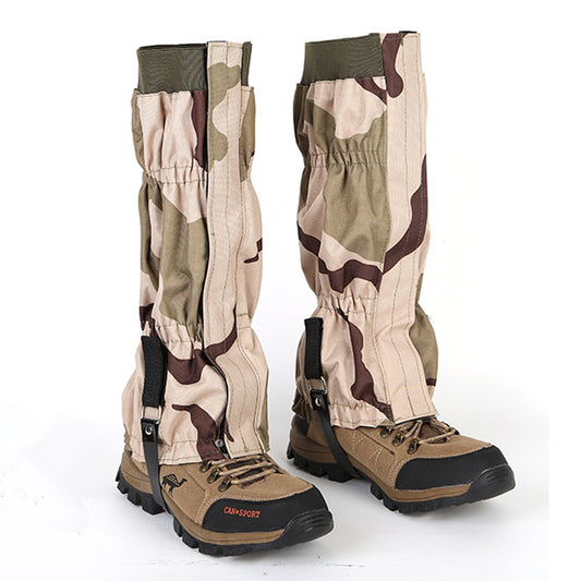 Camouflage waterproof gaiters for hiking and camping