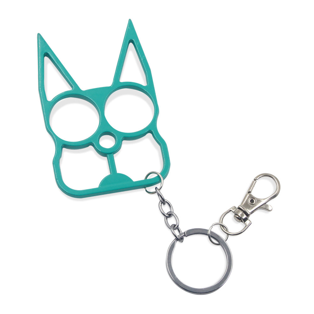 Cat-shaped emergency glass breaker keychain tool