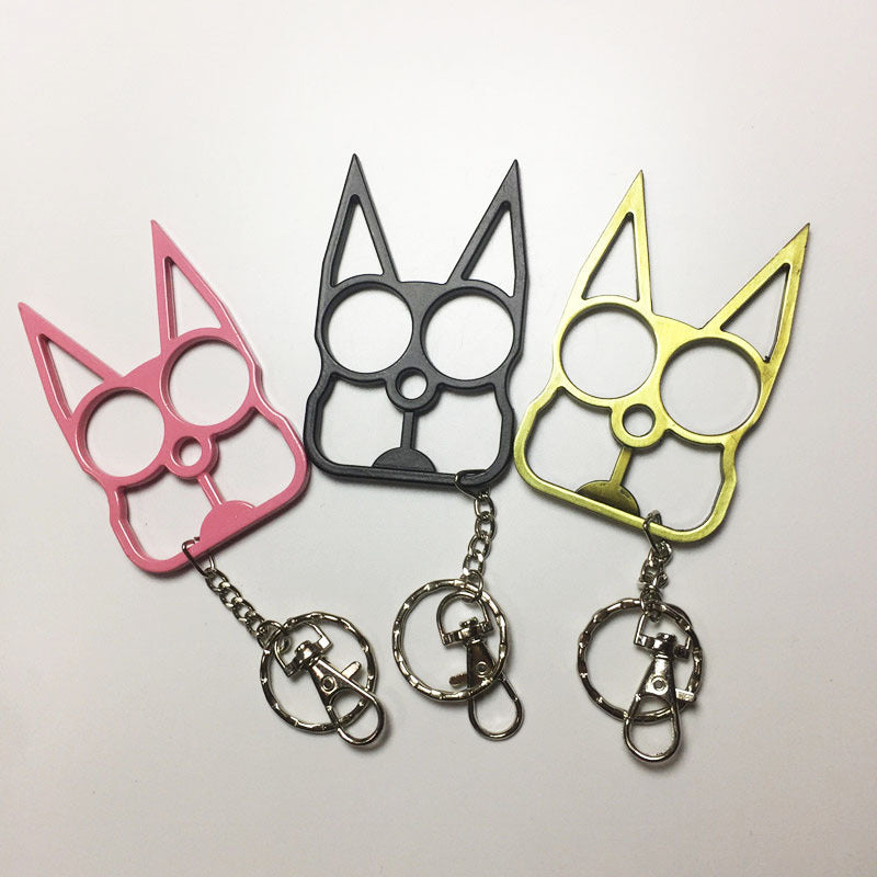 Black Cat window breaker keychain with emergency glass breaker