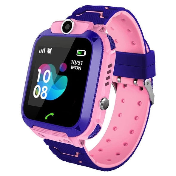Kids phone watch with GPS location tracking and touch screen