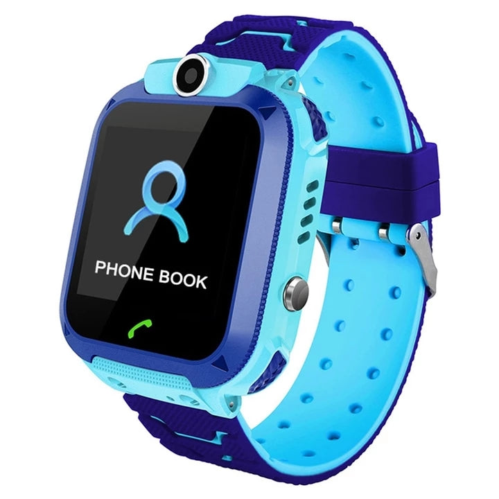 Kids smart watch with GPS tracking, two-way calling, and built-in camera for children's everyday communication