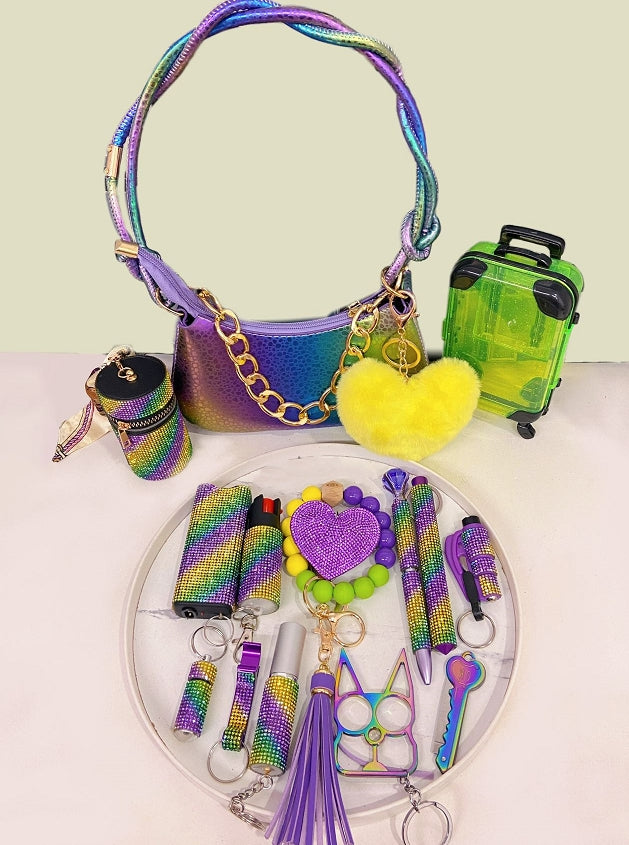 colorful personal safety keychain for women travel and daily protection