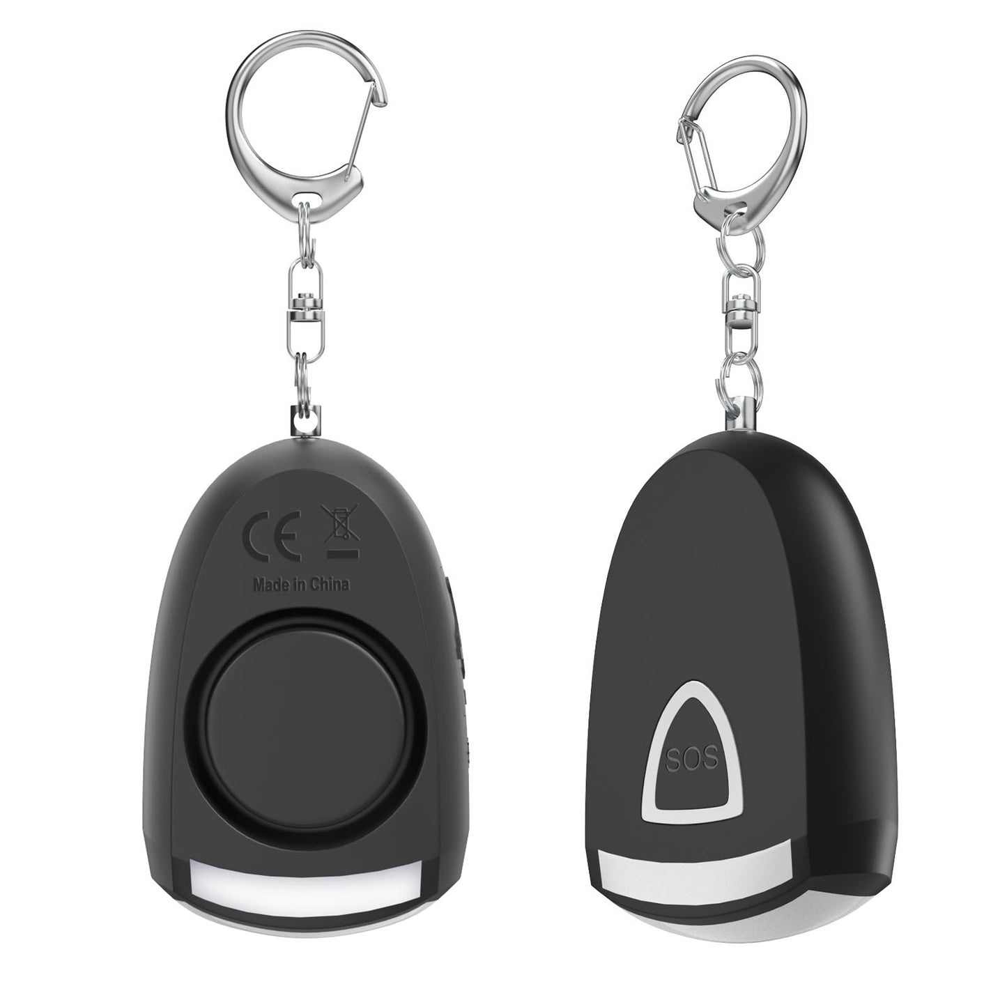 Compact self-defense alarm with light designed for easy carrying and instant emergency alert in unsafe situations.
