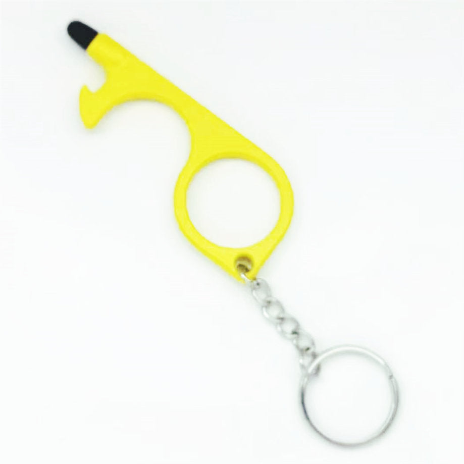 Compact hands-free hygiene tool for commuting, shopping, and travel