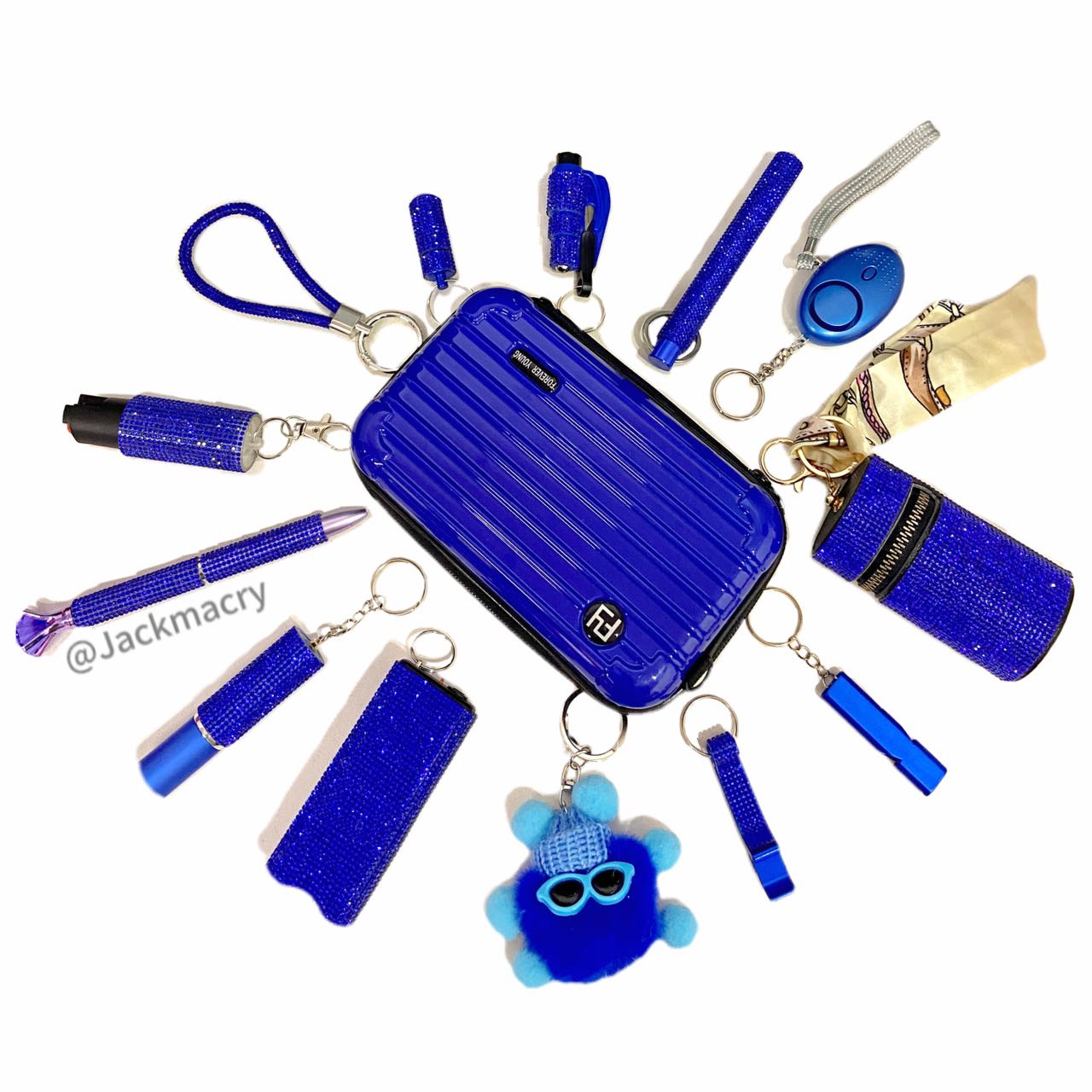 self defense keychain for women in dark blue color