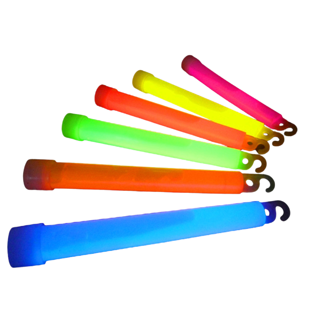 Portable emergency glow stick light for camping, hiking and emergency preparedness situations