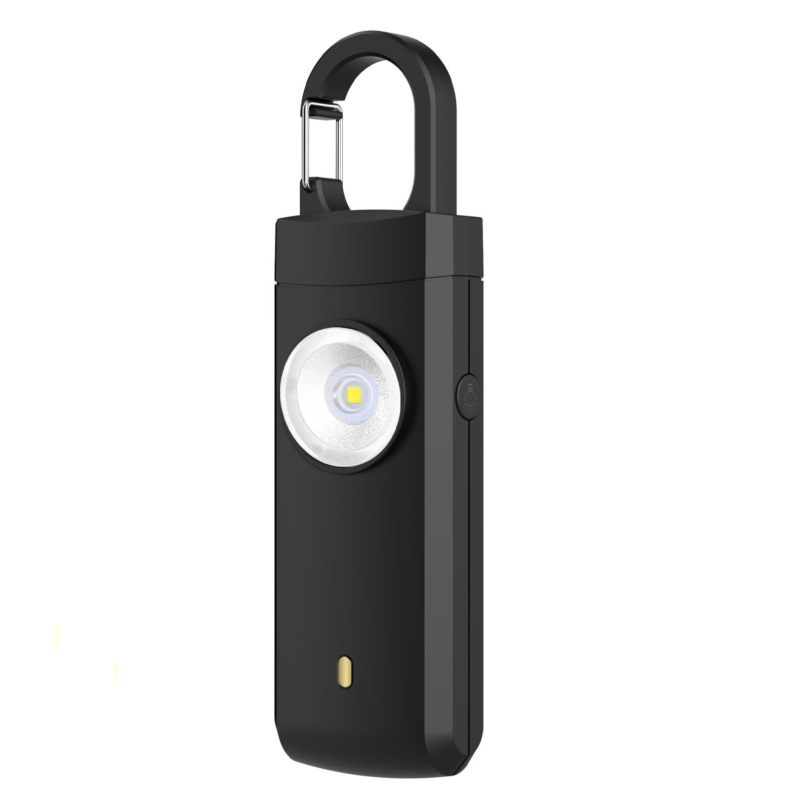 Emergency personal alarm keychain 130dB with light for fast alert and protection in unsafe situations.