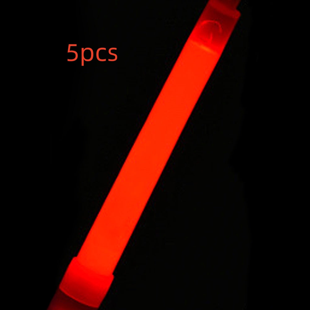 Red portable safety glow stick for power outages and emergencies