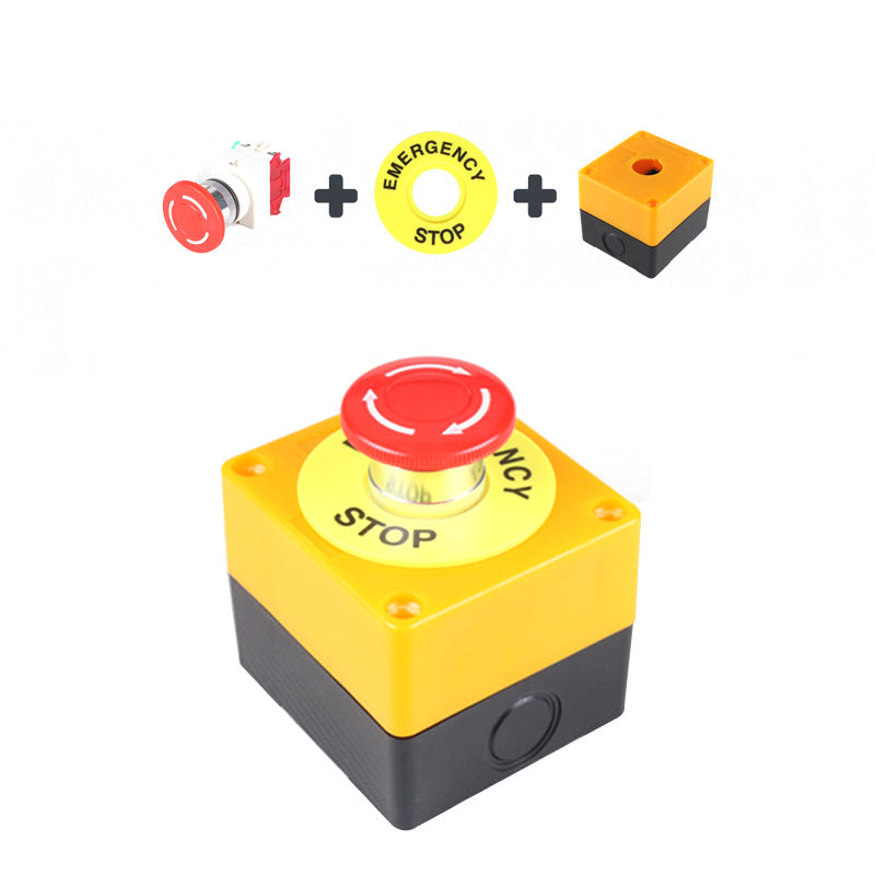 Flame-retardant emergency stop switch for industrial equipment