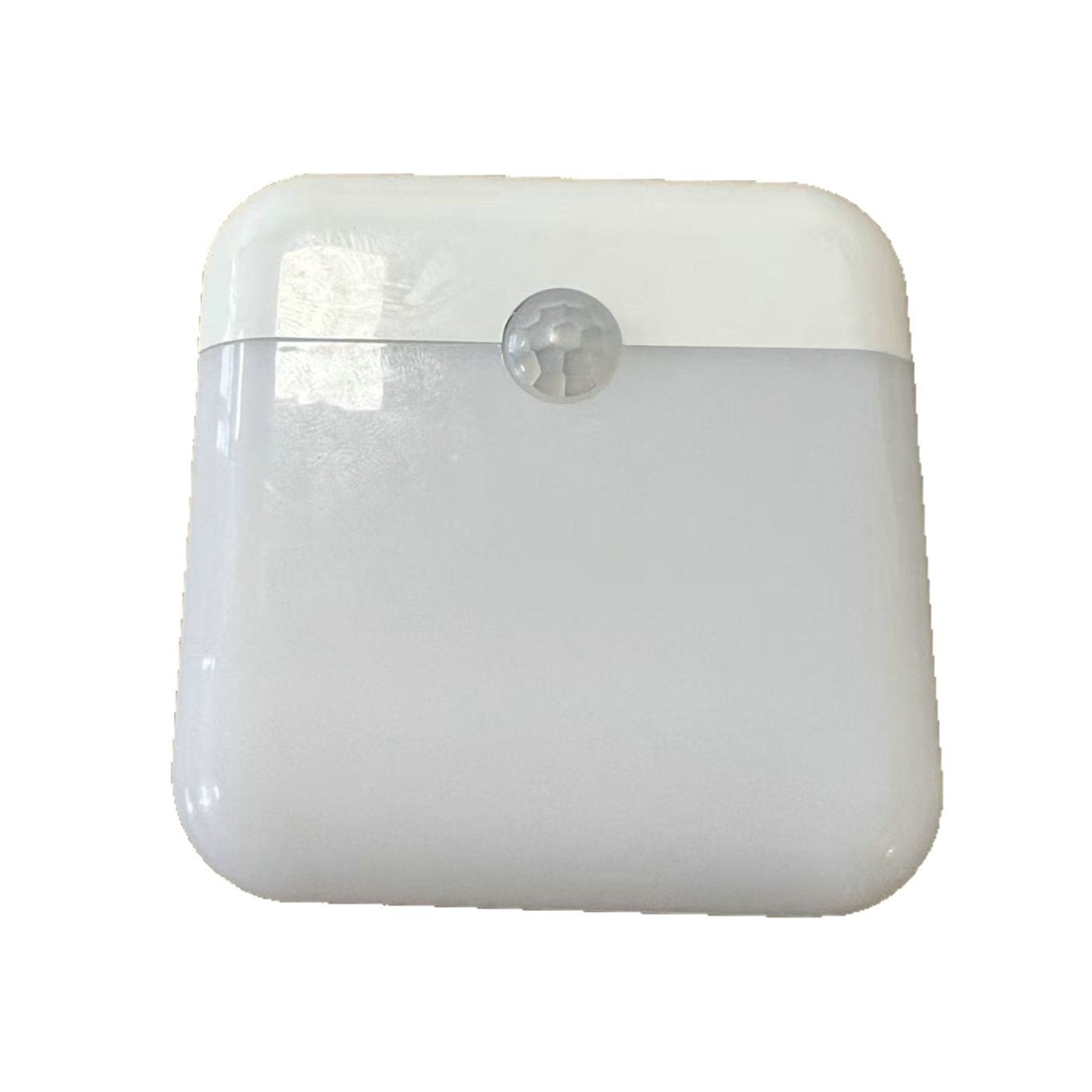 White motion sensor light on a white background