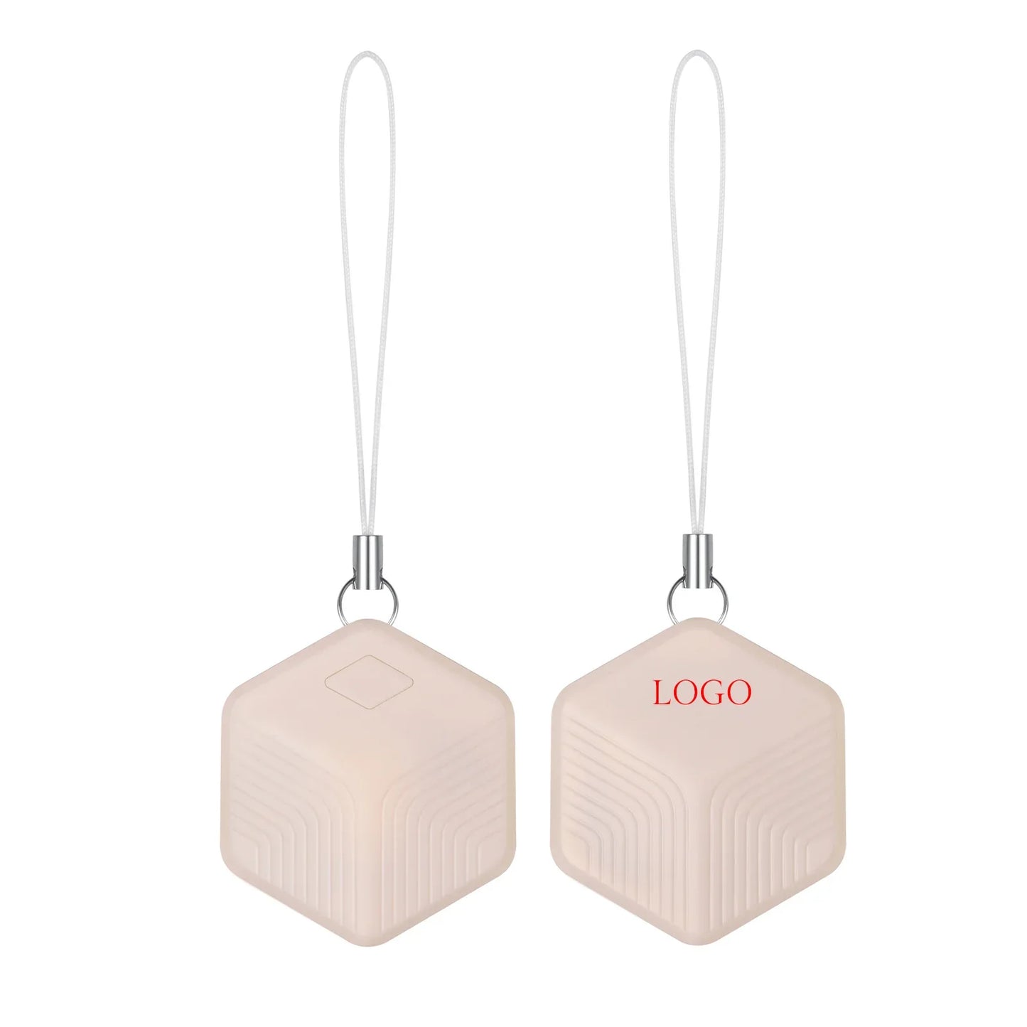 compact mini tracker keychain for locating bags and keys in pink