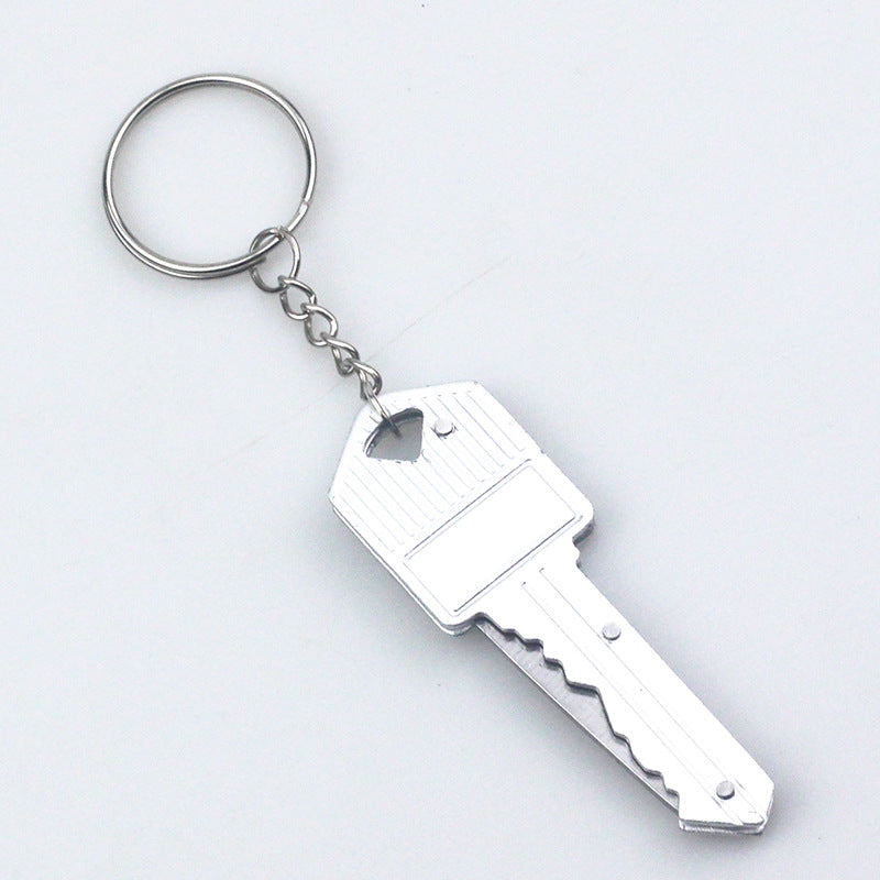 Compact multifunction keychain knife with metal construction