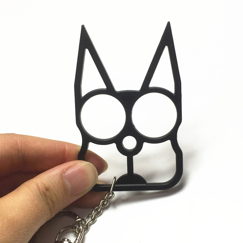 Black Cat safety keychain with integrated glass breaker