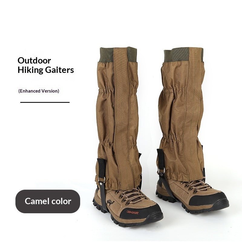 Protective gaiters for hiking, camping, and mountaineering