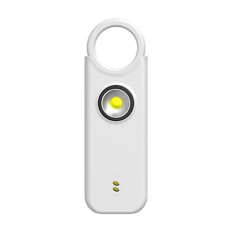 rechargeable 135db anti wolf outdoor personal alarm for women in white