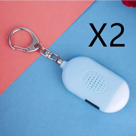 compact rechargeable safety alarm keychain with light for travel