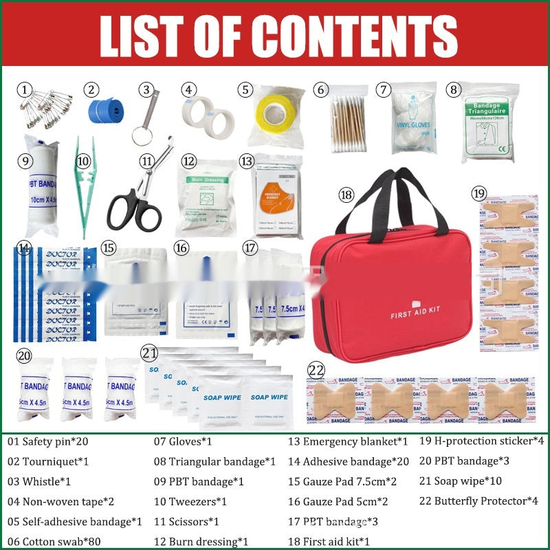 Oxford cloth first aid kit bag for home, car, office, and travel