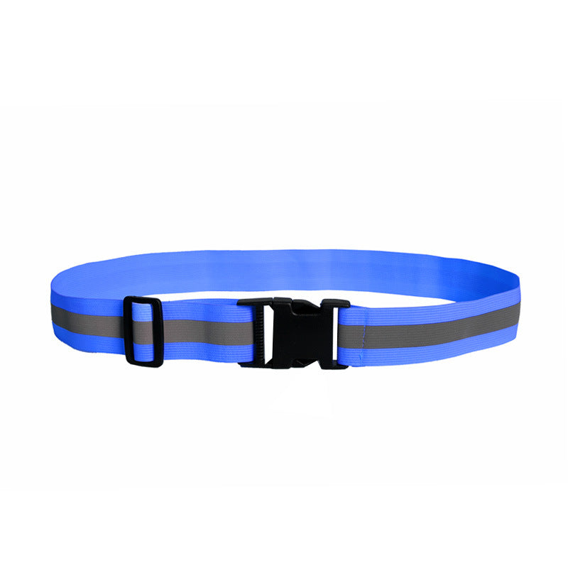 Lightweight reflective waist belt for runners and cyclists