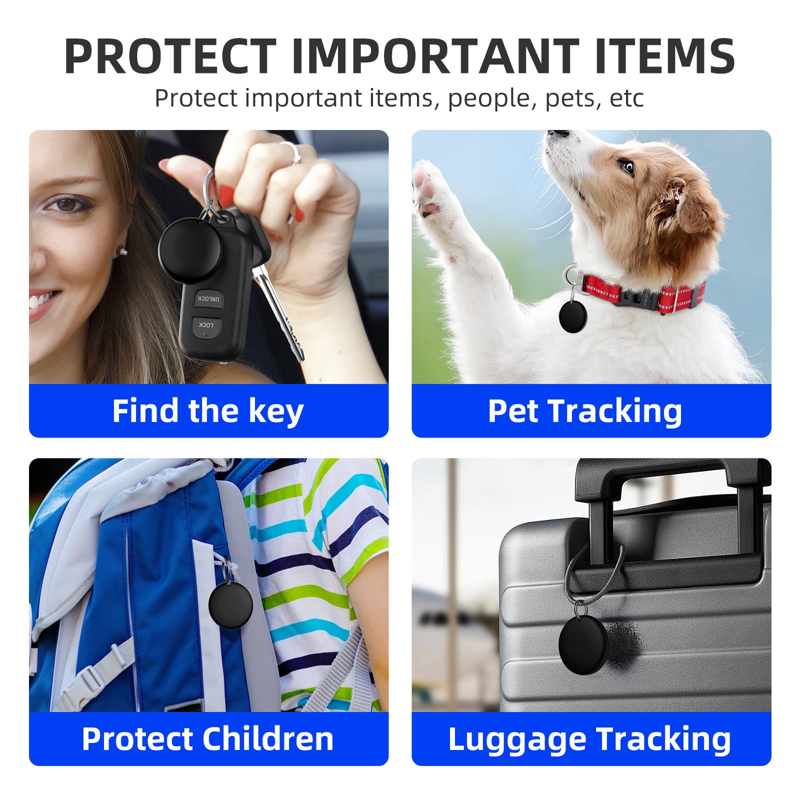 Smart Bluetooth key finder tracker for keys, bags, and everyday essentials