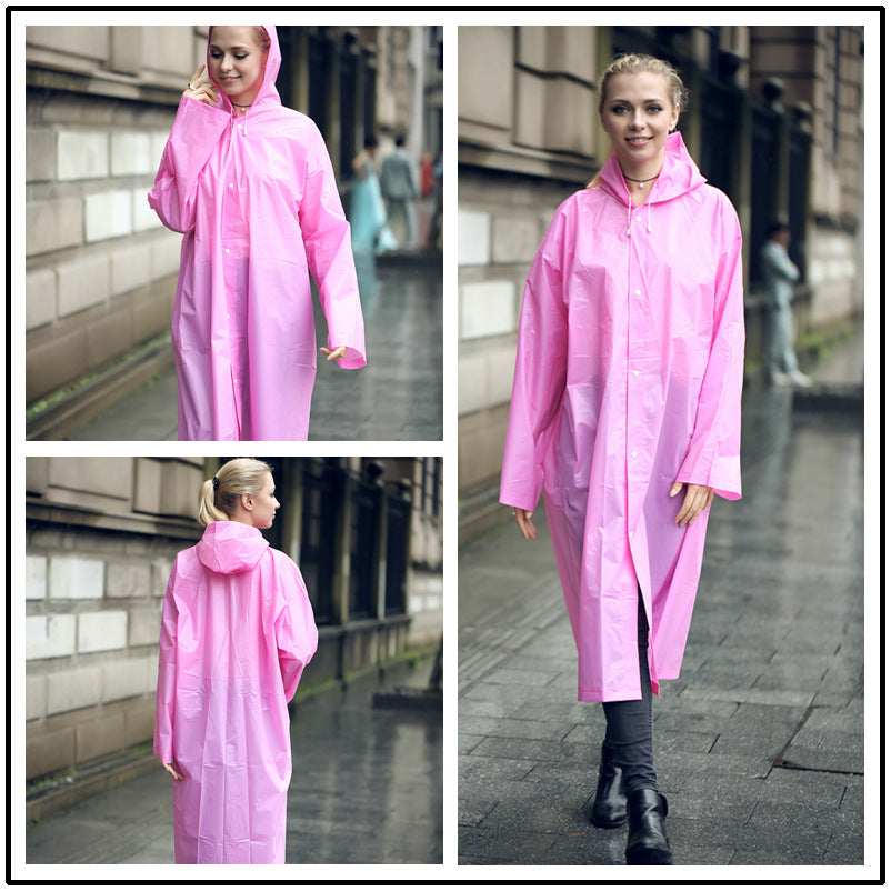 Adult transparent rain poncho for outdoor adventures